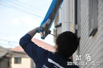 神奈川県旭区 枠付面格子 取付工事 