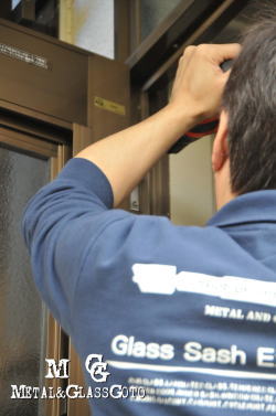 埼玉県入間市 勝手口 通風口  交換工事 