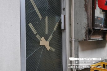 東京都東村山市 店舗ドア 交換修理 